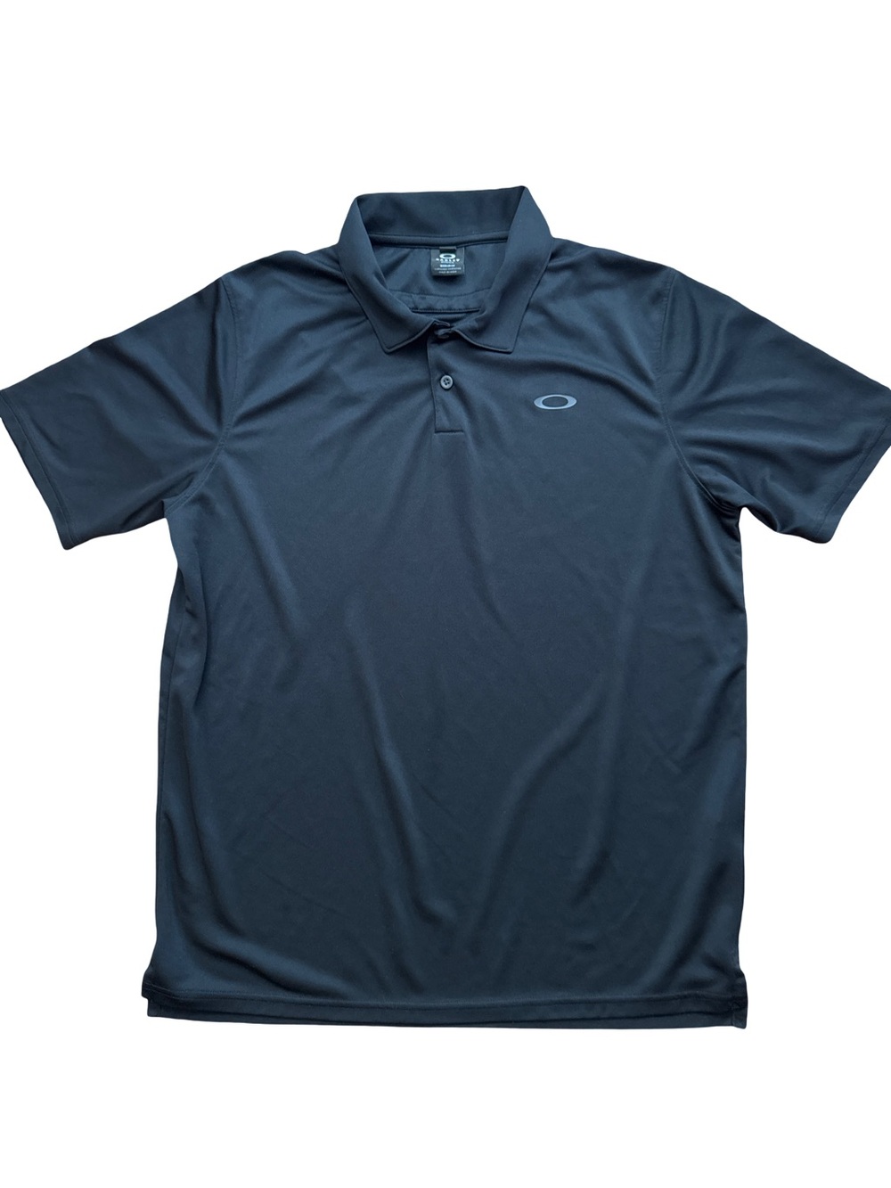 Oakley Hydrolix Men’s Polo Shirt Size Large Black Logo Buttons Regular Fit
